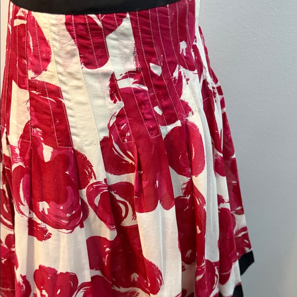 The Limited Red and White A-Line Skirt - Picture 3 of 3
